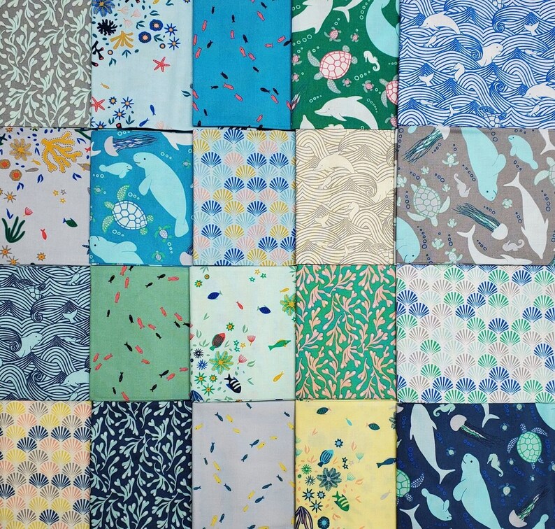 Fat Quarter Bundle - Boundless Marine Life Collection - 20 FQ